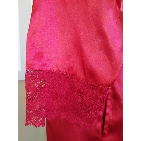 Calvin Klein Red Satin Robe - Picture 13 of 16